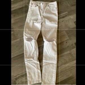 7 for All Mankind Girls White Denim Jeans, size 14